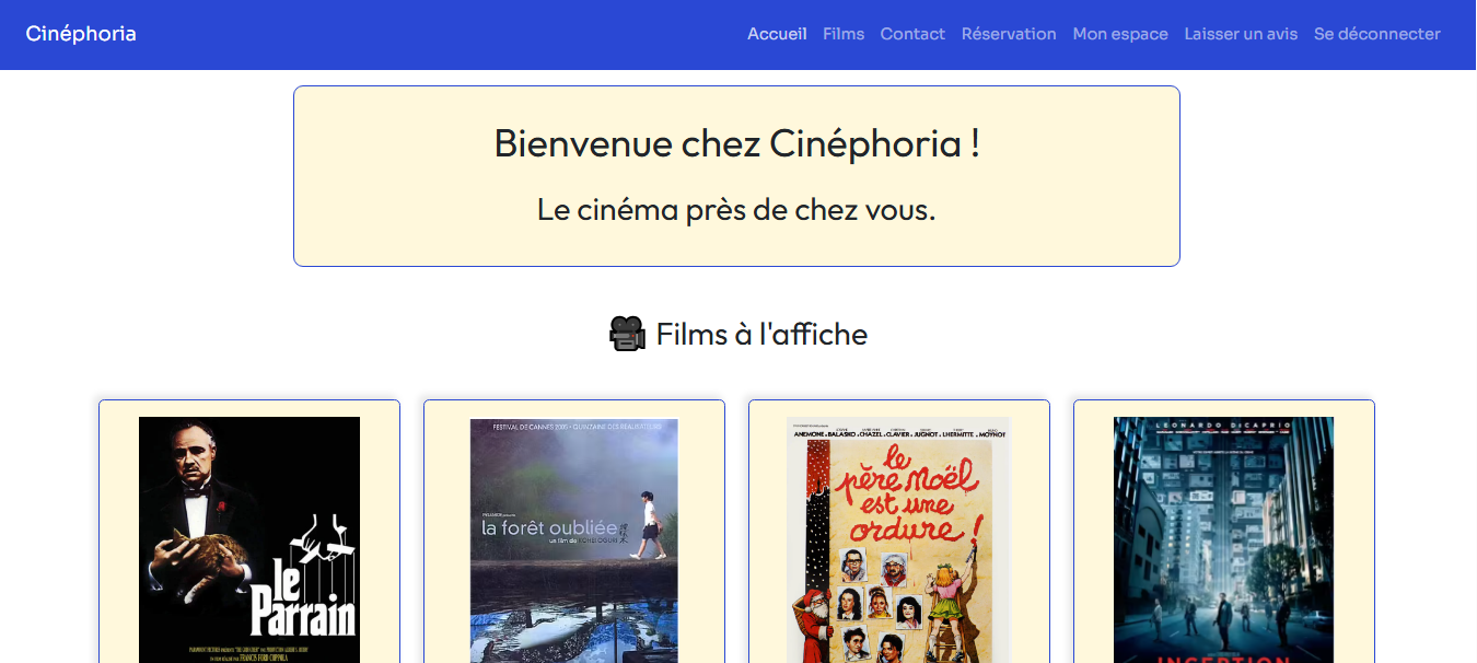 Aperçu du site Cinephoria